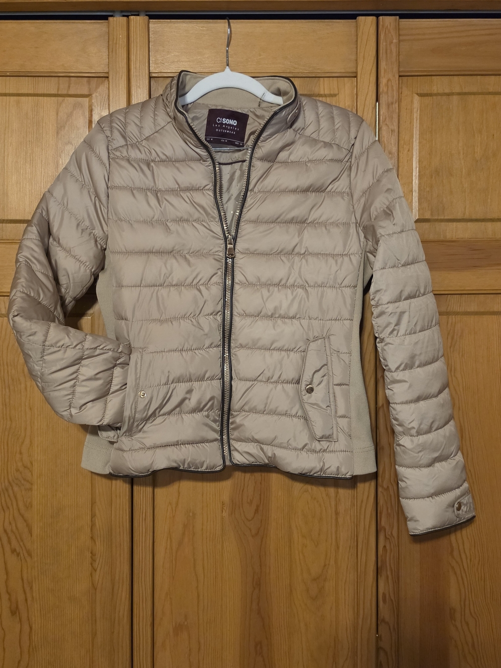 Lightweight Quilted Jacket - Beige